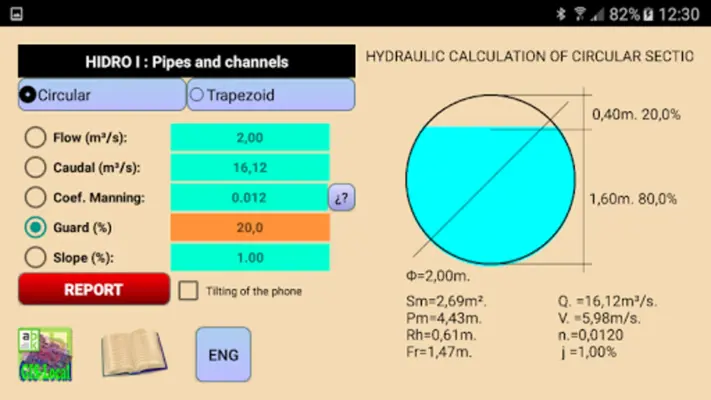 Hydraulic. Flow. Channel. Pipe android App screenshot 2